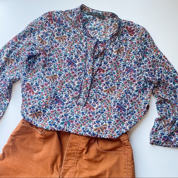 Zara Tops - Zara Basics Floral/Paisley Blouse